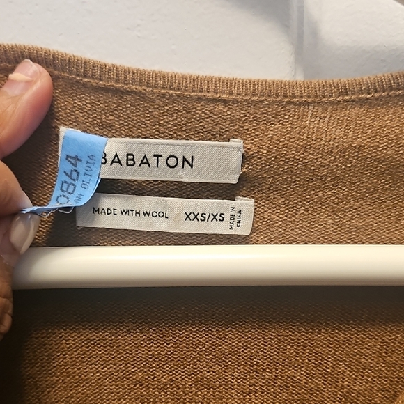 Babaton Tan V-Neck Sweater - Picture 6 of 8